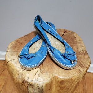 Ralph Lauren Blue Leather Espadrilles sz 6
